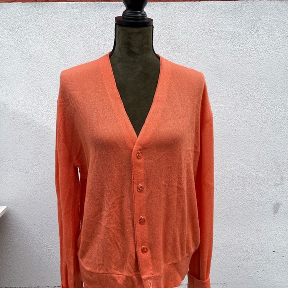 Orange Women's Cardigan Sweater - Picture 3 of 4